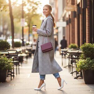 Stylekeepers Casting Call Gingham Trench Coat Size M